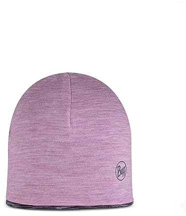 Buff®| Merino Lightweight Mütze Homme Femme Adulte, Echarpe multifonctionnelle, 100% Laine mérinos, Randonnée, Outdoor, Durable, Légère, Fine, Taille Unique, Gris