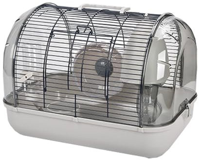 Meerschweinchen Käfig Aus Kunststoff, Tragbares Meerschweinchenhaus Mit Hamsterrad, Wasserflasche Und Versteck, Meerschweinchen Gehege Geeignet Für Hamster, Bären ( Color : Gray , Size : 32*21*22CM )