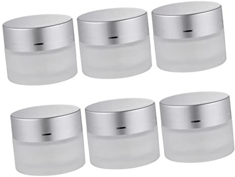 FRCOLOR 6pièces Pot De Crème Verre Petit Pot De Rangement Pour Maquillage Avec Couvercle Amovible