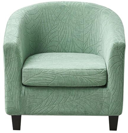 Meigeh Sesselbezug Stretch Sesselschoner 2 Stück Sesselhusse Stretch Sesselüberwurf für Tullsta Stuhl Cocktailsessel Schonbezüge Matcha Grün