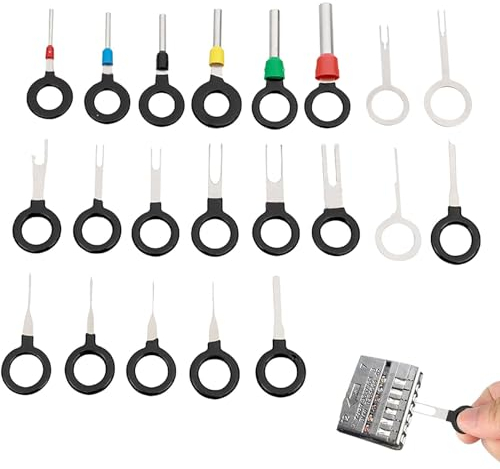 Werkzeug zum Entfernen von Kabelklemmen, Werkzeugsatz zum Entfernen von Kabelklemmen - Kfz-Werkzeuge Pin-Stecker-Abzieher | Pin-Entfernungswerkzeug, 21-teiliges Terminal-Auswerfer-Set, Entpinnungswerk