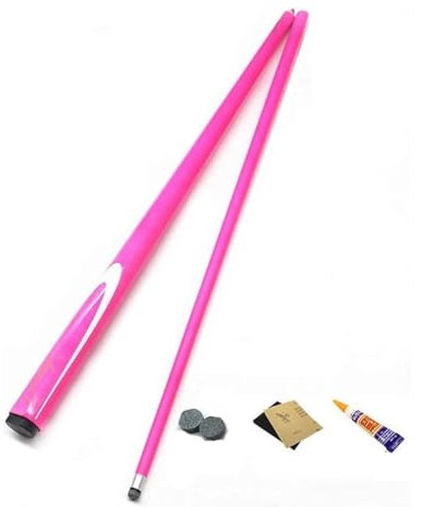Billard Queue Billardqueues, 145 cm, 1/2 Abschnitt, handgefertigte Kohlefaser-Poolqueues für Erwachsene, mit Stabiler Leistung, 9,5 mm, einfacher Griff, exquisit PIOKUHB 240628(Color:Pink,Size:)