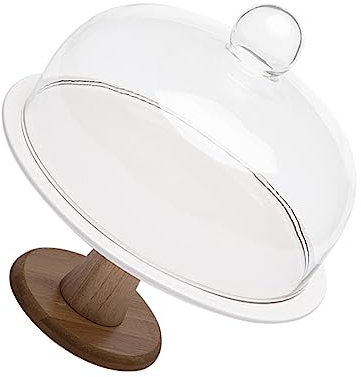 LAPYAPPE Copri Torta in Vetro Alzata Coperchio per Torta e Dessert di Piatti in Ceramica per Copertura Alimentare Portatile e Facile da Pulire
