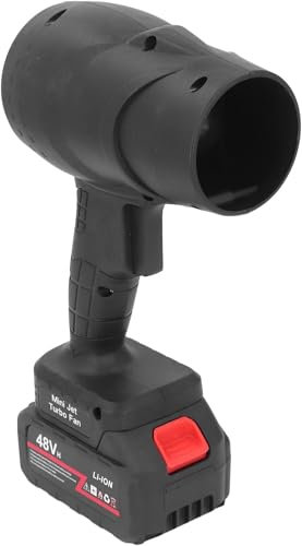 SQUADO Soffiatore Elettrico a Batteria, 48V Lithium-Ion, 130000 RPM, Mini Jet Turbo Fan, 1050W Motore Senza Spazzole, Nero