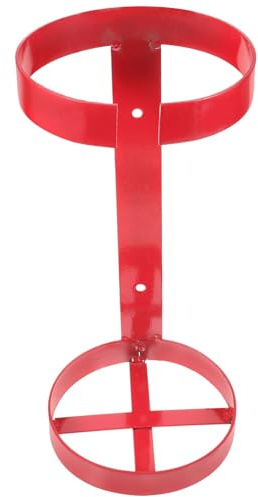 Soporte para Extintor de Incendios Coche de Hierro y Barco | Capacidad 5-6kg, Color Rojo, Montaje en Pared, Uso Sencillo y Fácil Instalación