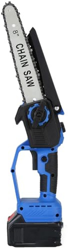 Mini Motosierra Eléctrica Inalámbrica de 8 Pulgadas,Motosierra Eléctrica Portátil Con interruptor de velocidad continuo,Potente y Versátil Motosierra Eléctrica Liviana para Corte de Madera Poda