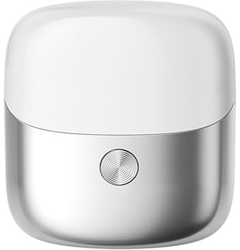 Rasoio Elettrico da Uomo, MINI Rasoio Barba Wet & Dry per Uomo, Impermeabile IPX7, Tascabile Portatile Rasoio Elettrico a Doppia Testina, USB Tipo-C Ricaricabile per Viaggi Famiglie (Argento)