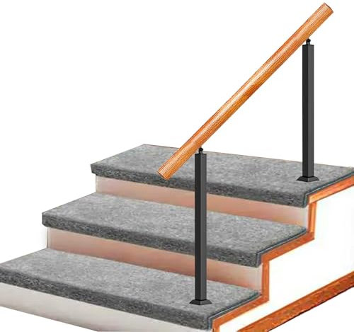 Pasamanos ajustable para escaleras de madera, porche delantero y barandilla de seguridad para jardín