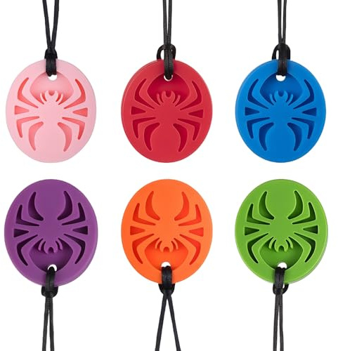 AWSOLAR 6PCS Kaukette für Kinder, Silikon Kaukette für Kinder Adhs Jungen und Mädchen, Autismus, Zahnen, Beißende