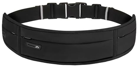 PAKESI Multifunktionaler Sport-Laufgürtel mit Hüfttasche, für Gebogene Wasserflaschen Geeignet, Atmungsaktiv und Wasserdicht, zur Aufbewahrung von Mobiltelefonen, Unisex-Design