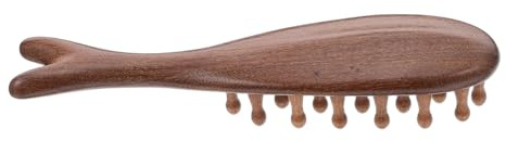 FOMIYES Wood Carved Dreadlock Massage Comb Whale Shape Scraping Massage Tool Wide Tooth Scalp Brush for Relaxation and Scalp Care Suitable for Dreads and Sensitive Skin