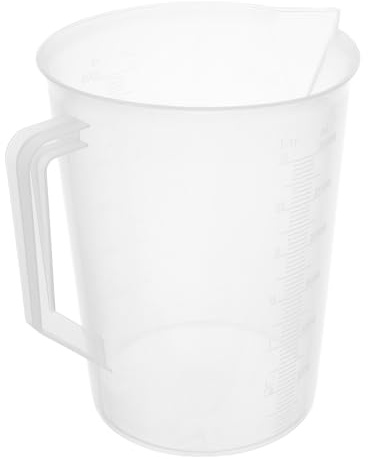 BESPORTBLE Tazza Graduata Trasparente Da 3000 Ml, Misurino Per Olio Combustibile Impugnatura Antiscottatura, Resistente a Temperature Estreme, Per Cucina e Officina Casa