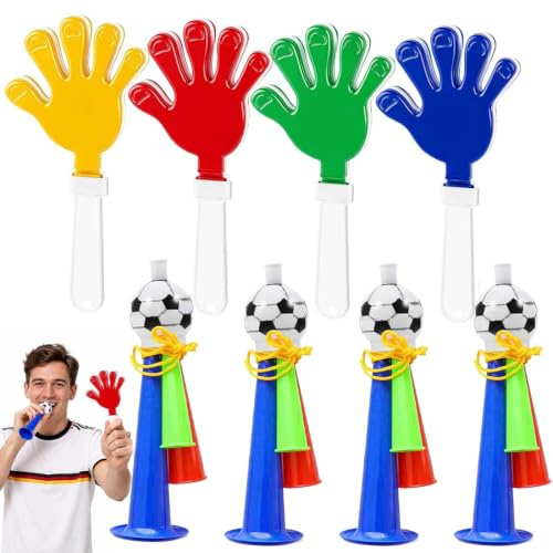 LBMOUD 8 Piezas Cornetas de Ánimo,Cornetas,Trompetas para Animar,Eventos Deportivos,Aplausos,Apto para Animar en Competiciones(Multicolor)