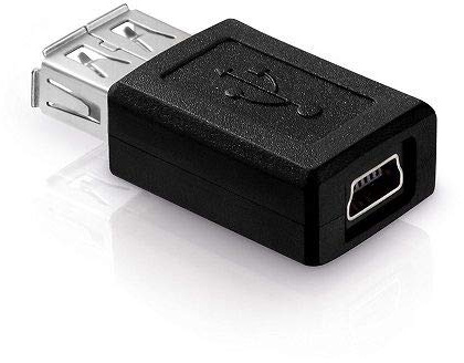 CABLEPELADO Mini-USB-Adapter, 5-polige Buchse auf USB Typ A Buchse, Übertragungsrate bis zu 480 Mbit/s, kompatibel mit Handys und PC
