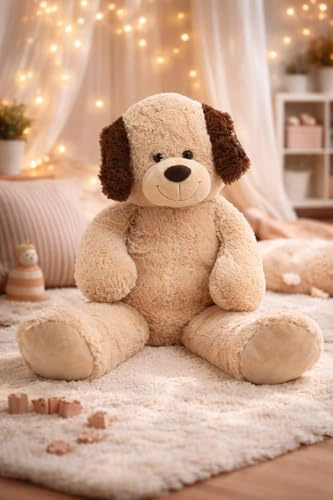 Sweety Toys 10202 Kuscheltier Hund 100 cm Plüschhund | flauschig, für Mädchen, Jungen & Babys, zum Kuscheln, Stofftier