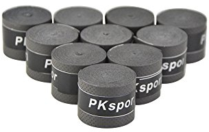 MILAEM Tennis Griffband Badmintonschläger Overgrip für Antientgleiten und Schweiß zu saugen Band (Schwarz,10 Griffbänder per Paket)