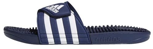 adidas Mixte Adissage Slides, Dark Blue / Cloud White / Dark Blue, 46 EU