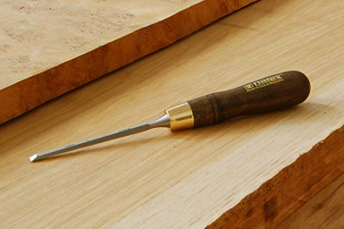 Narex 8116 - Scalpello per ebanese, 6 mm, lama in acciaio al manganese cromato, bordo dritto, manico in legno di carpino