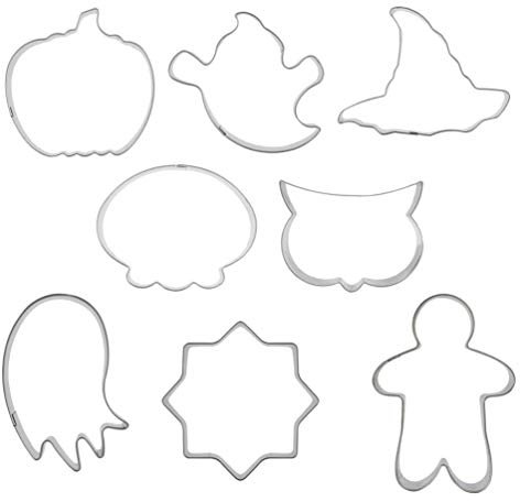 Cabilock 8pezzi Stampi Da Forno in Silicone Flessibile Per Halloween Set Di Stampi Per Dolci e Cioccolato e Caramelle Strumenti Per Cucina Diy