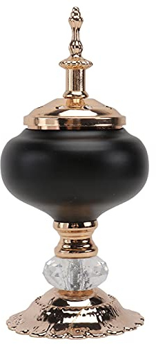 SOIMISS Metall Weihrauch Brenner Eisen Kunst Weihrauch Halter mit Deckel Harz Brenner Holzkohle Bakhoor Einzugsgeschenk für Meditation Yoga Home Decor Schwarz