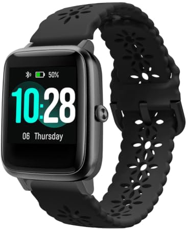 Tyogeephy Weich Silikon Armband Kompatibel mit Willful SW020 ID205/SW021 ID205L/SW025 ID205S Smart Watch, Remplacement Quick Release Uhrenarmband für Damen Herren