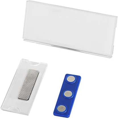 Etiquetas Magnéticas para Nombre, 2 Piezas Placas de Identificación Magnéticas, Etiqueta de Tarjeta de Identificación Etiqueta de Nombre con 3 Imanes para Banco Hotel Compañía