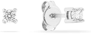ESPRIT Damen-Ohrringe 925er Silber 2 Zirkonia One Size Silber 32022995