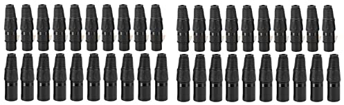 Guindxan 40 StüCk 3Pin XLR Stecker Buchse, Mikrofon VerläNgerung Kabel, Mikrofon Kabel, Stecker, Audio Buchse, Mikrofon Audio Anschluss