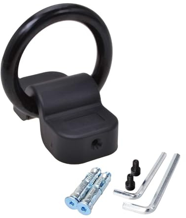 Filmer, 49421 - Anclaje de pared y suelo para candados y cadenas de bicicleta para la conexión segura de dos ruedas, 14 mm de grosor, grillete de acero endurecido de 14 mm, placa de anclaje de acero