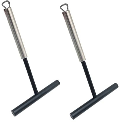 IMIKEYA Crepe Spreader Pancake Tool 2pcs Stainless Steel T Shaped Ergonomic Handle for Kitchen Cooking and Baking
