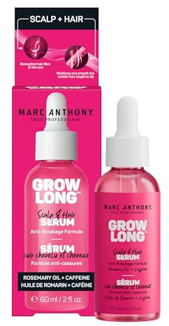 Marc Anthony Grow Long Scalp & Hair Serum - Anti-Breakage Formula Nourish, Strengthen & Hydrate Scalp & Hair Follicles - Natural Shine & Fuller-Looking Hair Strands from Root to Tip, 2 fl oz