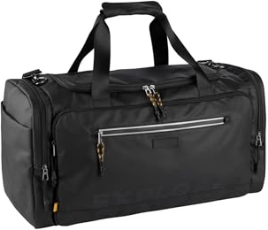 camel active Herren Explore Weekend Bag aus recyceltem Nylon Schwarz, Menswear-L