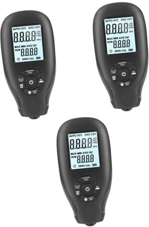 iplusmile 3 Stk Dickenmesser digitales Messgerät für Autolacke Farbtiefenmesser Dickenmessgerät für Autolack automatisches Lackdickenmessgerät Wagen Digitaler Bildschirm nasser Film Werkzeug