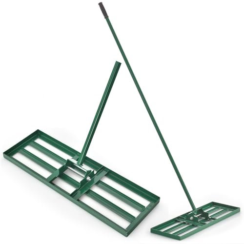 SOARS Rasen Rakel, Rasen Nivellierrechen mit 170 cm ergonomischem Griff, Rasenrechen aus hochwertigem Metall, ideal für die Rasenpflege (75 cm x 25 cm)