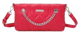 QUEEN HELENA Petit sac à bandoulière sac rigide élégant pochette femme M1020, fuchsia