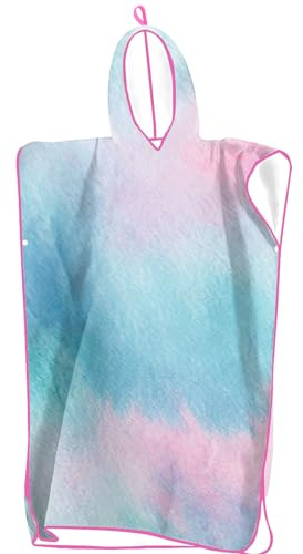 QKTYB Ponchohandduk med huva vuxen för simning strand surfing, snabbtorkande lätt ombyteshandduk extra lång mikrofiber handduk ombytesrock universell storlek för män kvinnor