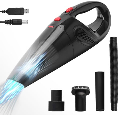 Handheld Vacuum Cleaner, Powerful Suction Car Vacuum Cleaner with 20-25Mins Runtime, Rechargeable Hand Held Vacum Cordless with Washable HEPA Filter for Home Car Carpet Stairs Pet Hair Cleaning