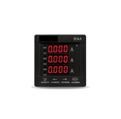 Amperímetro digital de CA trifásico inteligente con LED de cuatro polos, 5 A, 220 V, 380 V, medidor digital 48 72 96 1 unidad(Three alarm outputs)