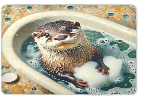 Relaxed Otter Bath Green Waschbare wasserdichte Einlagen, Inkontinenzeinlagen für Bett waschbar, wiederverwendbare Inkontinenzeinlagen