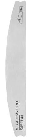 STALEKS PRO Base métallique demi-lune pour limes auto-adhésives, acier inoxydable, Expert 40, MBE-40 (base métallique)