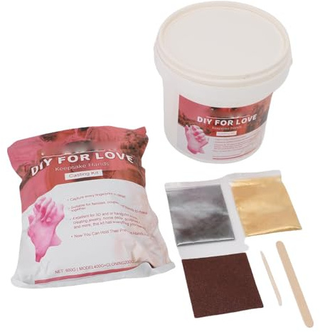 SIXRUN Polvere in Gesso Handgastkit per Ricordi di Anniversario Romantico Fai -da -te Partecipazione Artigianato per San