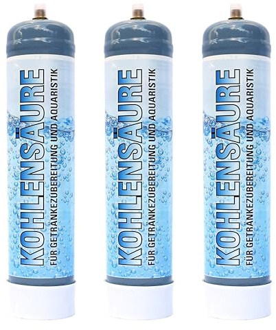 CO2 Einwegflaschen 3 x 640g CO2 Kohlendioxid Kohlensäure Einwegflasche M11x1 für Trinkwassersprudler