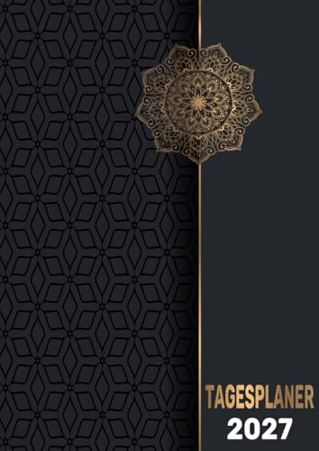Tagesplaner 2027 1 tag 2 seiten: mit Uhrzeiten von 8.00 bis 21.30 Uhr für 365 Tage | von Januar bis Dezember 2027 | ein Monat = Seiten | A4