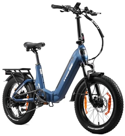 ttgo F7 20 e Bike Klapprad, 70Nm 48V 15AH Vollgefedertes Fatbike Elektrofahrräder mit StVZO | e Bike Herren&Damen Falt-Tiefeinsteiger mit 720Wh Akku (100-120km)