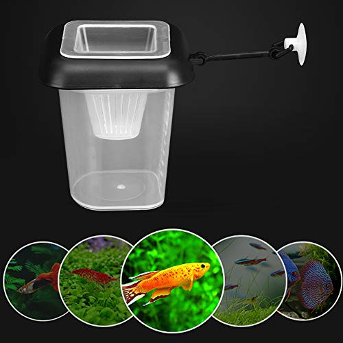 SENECESLI Aquarium-Trichter-Futterspender, Kunststoff-Aquarium-Futterbecher mit Schwimmendem Futterring für Rote Würmer und Lebendfutter, mit Saugnapf für Aquarien und Aquarien