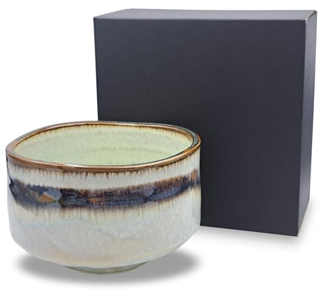 Tazón japonés para matcha chawan wasabi hecho a mano de cerámica - Hecho en Japón - para la ceremonia de té japonesa preparación de matcha