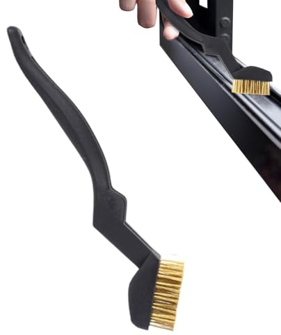 Cepillo de alambre de cobre, cepillo exfoliante de alambre de lana de acero, cepillo pequeño con gancho de cola, eliminación de óxido y descontaminación, cepillo de dientes de cerdas curvado para