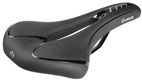 VELO Unisex vuxen passform atlet FC sadel för cykel – svart, L