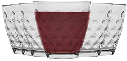 Bicchieri bere Bormioli Rocco Dots Dimpled Vetro trasparente - 250ml - Confezione da 6