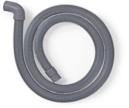TronicXL Manguera de desagüe profesional para AEG, Miele, Siemens, Bosch, Neff, 22 mm, acodado, 19 mm, recta, 0,5 bar, 60 °C, 1,5 m, Lavavajillas, Lavadora, Lavavajillas, Manguera Conector